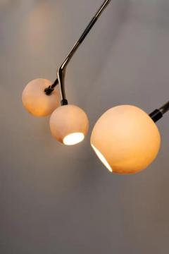 Isabel Moncada MANTIS 13 pendant light Polished Lost Wax Bronze 13 White Porcelain Globes - 3837870