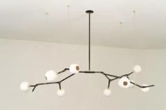 Isabel Moncada MANTIS 9 pendant light Lost Wax Bronze Vintage Finish 9 Porcelain Globes - 3837898