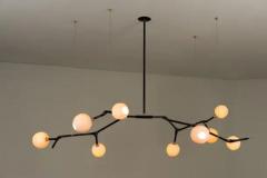 Isabel Moncada MANTIS 9 pendant light Lost Wax Bronze Vintage Finish 9 Porcelain Globes - 3837902