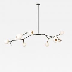 Isabel Moncada MANTIS 9 pendant light Lost Wax Bronze Vintage Finish 9 Porcelain Globes - 3925604