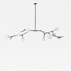 Isabel Moncada MANTIS 9 pendant light Lost Wax Bronze Vintage Finish 9 White Glass Globes - 3907652