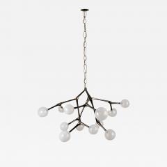 Isabel Moncada MARATUS chandelier Lost Wax Bronze Vintage Finish Blown Glass Globes - 3895583