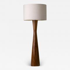 Isabel Moncada Modern Floor Lamp Rosa Morada Natural Wood Ivory Fiberglass Shade - 3860175