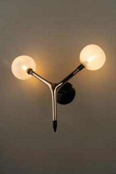 Isabel Moncada OJOS sconce Organic Modern Cast Bronze Handblown White Glass Globes - 3837810