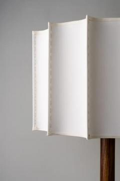 Isabel Moncada Organic Modern Medium Table Lamp Natural Wood Handmade Ivory Fluted Shade - 3837635