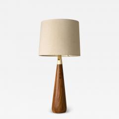 Isabel Moncada Organic Modern Table Lamp Natural Parota Wood Ivory or Black Fiberglass Shade - 3854990