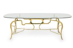 Isabella Modern Biomorphic Bronze Dining Table - 4172059
