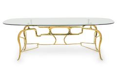 Isabella Modern Biomorphic Bronze Dining Table - 4172062