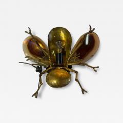 Isabelle Faure 1970 Bee Wall Lamp in Bronze or Brass Duval Brasseur Or Isabelle Faure 1 Bulb - 3430276