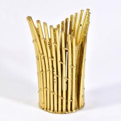 Isabelle Faure French 1980s brass umbrella stand waste paper basket by Isabelle Faure - 701177