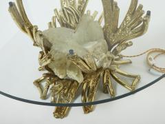 Isabelle Faure Signed Isabelle Faure bronze sculpture table Quartz 1970s - 2941228