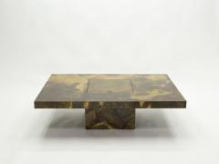 Isabelle Faure Unique Isabelle and Richard Faure brass coffee table 1970s - 1919397