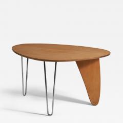 Isamu Noguchi Early Rudder Table with Birch and Steel for Herman Miller 1950s - 4779640