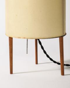 Isamu Noguchi Fiberglass and Mahogany Lamp No 9 by Isamu Noguchi for Knoll USA c 1947 - 4207525