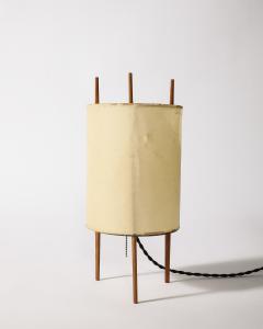 Isamu Noguchi Fiberglass and Mahogany Lamp No 9 by Isamu Noguchi for Knoll USA c 1947 - 4207526