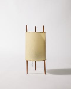 Isamu Noguchi Fiberglass and Mahogany Lamp No 9 by Isamu Noguchi for Knoll USA c 1947 - 4207531