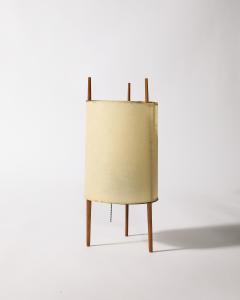 Isamu Noguchi Fiberglass and Mahogany Lamp No 9 by Isamu Noguchi for Knoll USA c 1947 - 4207532