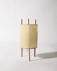 Isamu Noguchi Fiberglass and Mahogany Lamp No 9 by Isamu Noguchi for Knoll USA c 1947 - 4207533