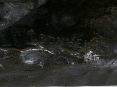 Isidore Bonheur Lion L Affut French Bronze Sculpture by Isidore Jules Bonheur Peyrol - 1187322