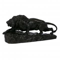 Isidore Bonheur Lion L Affut French Bronze Sculpture by Isidore Jules Bonheur Peyrol - 1187323