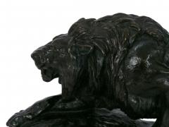 Isidore Bonheur Lion L Affut French Bronze Sculpture by Isidore Jules Bonheur Peyrol - 1187324