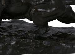 Isidore Bonheur Lion L Affut French Bronze Sculpture by Isidore Jules Bonheur Peyrol - 1187327