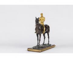 Isidore Jules Bonheur A Rare Gilt and Patinated Bronze Jockey on A Horse - 3210752