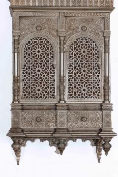 Islamic Alhambra Silvered Bronze Quran Cabinet in the Islamic Nasrid Style - 2786703
