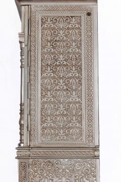 Islamic Alhambra Silvered Bronze Quran Cabinet in the Islamic Nasrid Style - 2786707