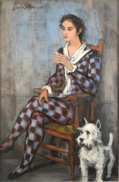 Ismael de la Serna Harlequin and his dog - 4381499