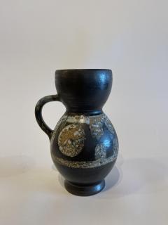 Israeli Mid Century Lapid Lava Glazed Ceramic Pitcher - 4195673