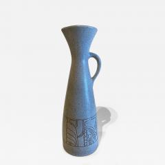 Israeli Mid Century Lapid Sgraffito Glazed Ceramic Pitcher - 4214052