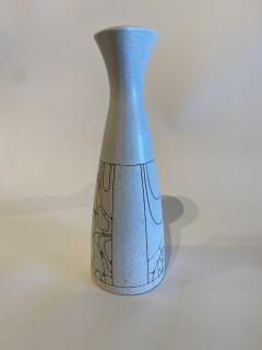 Israeli Mid Century Lapid Sgraffito Glazed Ceramic Pitcher - 4195600