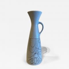 Israeli Mid Century Lapid Sgraffito Glazed Ceramic Pitcher - 4214056