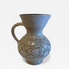 Israeli Mid Century Lapid Sgraffito Glazed Ceramic Pitcher - 4222069