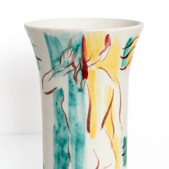 Issac Grunewald ISSAC GRUNEWALD HAND PAINTED CERAMIC VASE FOR RORSTRAND SIGNED AND DATED 43 - 4476146
