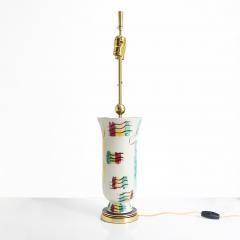 Issac Grunwald ISAAC GR NEWALD HAND PAINTED CERAMIC LAMP FOR RORSTRAND 1940S - 4709810