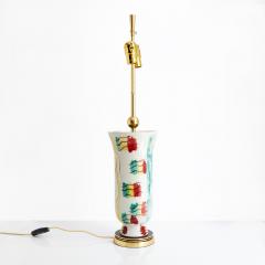Issac Grunwald ISAAC GR NEWALD HAND PAINTED CERAMIC LAMP FOR RORSTRAND 1940S - 4709813