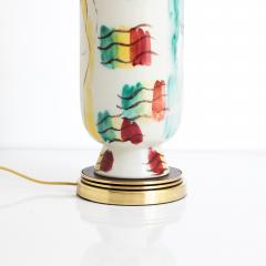 Issac Grunwald ISAAC GR NEWALD HAND PAINTED CERAMIC LAMP FOR RORSTRAND 1940S - 4709814