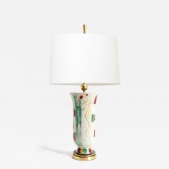 Issac Grunwald ISAAC GR NEWALD HAND PAINTED CERAMIC LAMP FOR RORSTRAND 1940S - 4709879