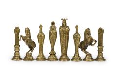 Italfama Italian Renaissance Themed 32 Piece Metal Chess Set - 4664313