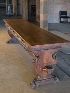 Italian 16th Century Renaissance Walnut Library Center Console Table - 356452