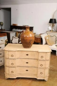 Italian 17th Century Terracotta Olive Oil Jar with Yellow Glazed Spiraling D cor - 3538422