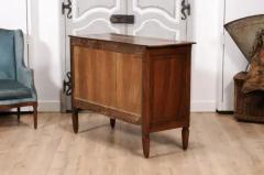 Italian 1820s Serpentine Front Walnut Commode with Three Drawers - 3564378