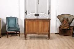 Italian 1820s Serpentine Front Walnut Commode with Three Drawers - 3564380