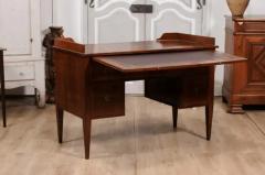 Italian 1820s Walnut and Mahogany Desk with Five Drawers Pull out and Banding - 3599348