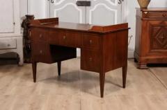 Italian 1820s Walnut and Mahogany Desk with Five Drawers Pull out and Banding - 3599389