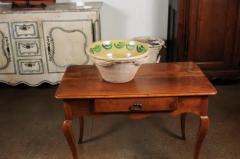 Italian 1820s Yellow Glazed Pottery Bowl from Calabria with Green Accents - 3420328