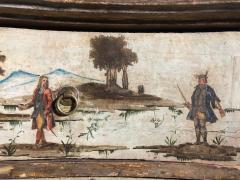 Italian 18th Century 2 part Lacca Povera Painted Enclosed Cabinet - 2432839