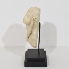 Italian 18th Century Baroque Marble Winged Angel Head - 4518440